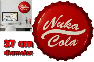Casquette fallout nuka cola bottle tin sign